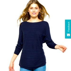 Market and Spruce Reviera Cable Knit Dolman Pullover